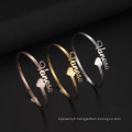 Shangjie OEM Cuff Cuff Alivable Bracelet Custom bracelet Nom Bracelet Bracelet en acier inoxydable personnalisé Bracelet